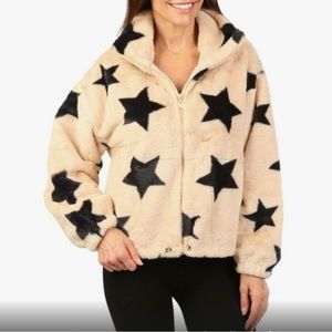 CLICHÉ Star Faux Fur Jacket, NWOT